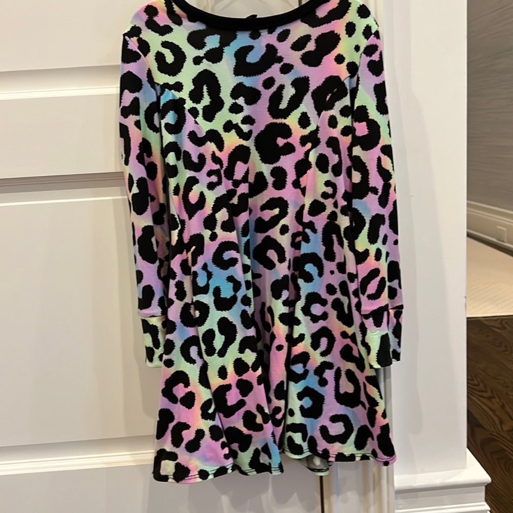 Pixie Lane Colorful Leopard Print Kids Dress